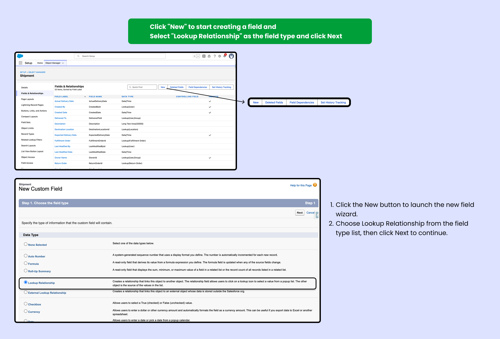 Link Shipment flow from Salesforce Object